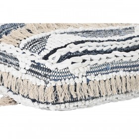 Cuscino DKD Home Decor Da terreno Nero Righe 60 x 60 x 25 cm
