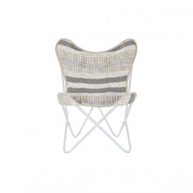Poltrona da giardino DKD Home Decor Bianco Grigio 74 x 65 x 90 cm