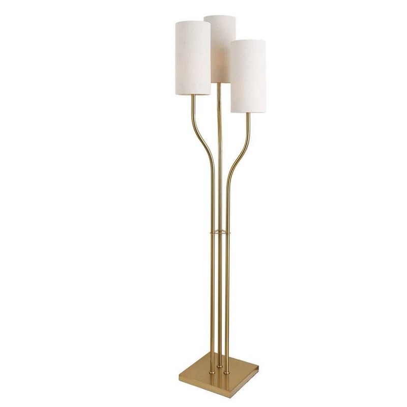 Lampada da Terra Home ESPRIT Beige Dorato