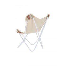 Poltrona da giardino DKD Home Decor Bianco Arancio Ferro 74 x 65 x 90 cm