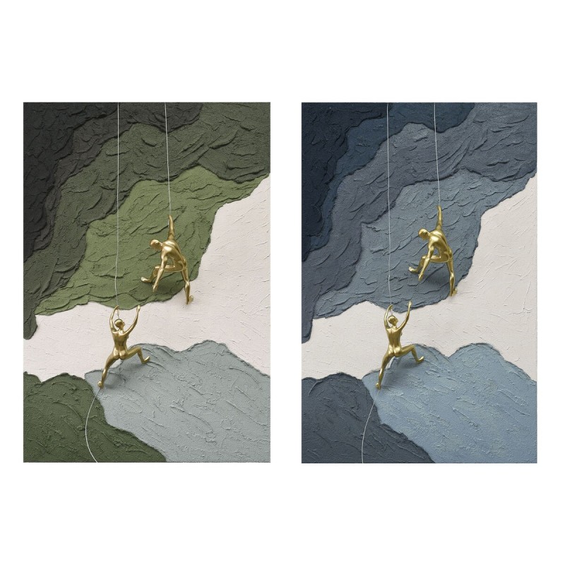 Quadro Home ESPRIT Marrone Verde Moderno 80 x 3,5 x 120 cm (2 Unità)