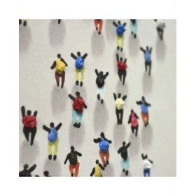 Quadro Home ESPRIT Uomo Moderno 80 x 3,5 x 80 cm (2 Unità)