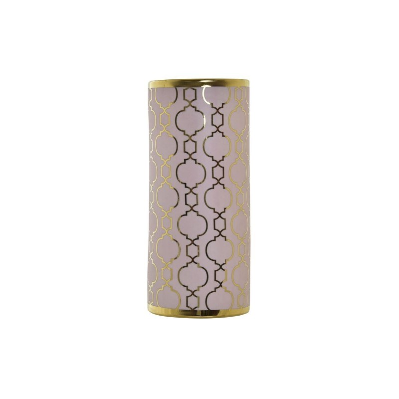 Vaso DKD Home Decor Rosa Dorato Porcellana Orientale Cromato 14 x 14 x 32 cm