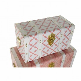 Set di Bauli DKD Home Decor Poliuretano Legno MDF (60 x 35 x 41 cm)
