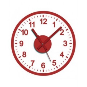 Orologio da Parete Versa Rosso Adesivo