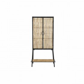 Credenza DKD Home Decor Nero Naturale Metallo 65 x 35 x 130,5 cm