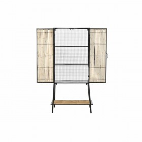 Credenza DKD Home Decor Nero Naturale Metallo 65 x 35 x 130,5 cm