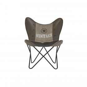 Sedia da Sala da Pranzo DKD Home Decor Marrone Nero Grigio 76 x 76 x 96 cm