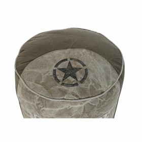 Cuscino DKD Home Decor Da terreno Grigio Poliestere Cotone Stella Alluminio Vintage (44 x 44 x 44 cm)