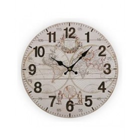 Orologio da Parete Versa World Legno (28 x 28 x 9 cm)