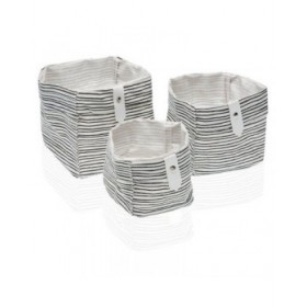 Set di Cestini Versa 10 x 10 x 10 cm 14 x 14 x 14 cm 12 x 12 x 12 cm