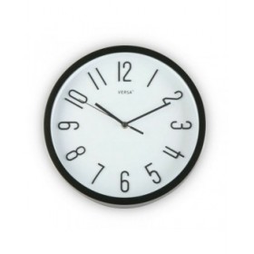 Orologio da Parete Versa Nero Plastica Fusion 4,6 x 30 x 30 cm (Ø 30 cm)