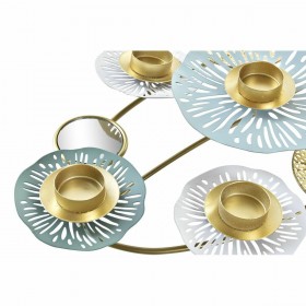 Candelabro DKD Home Decor Specchio Dorato Metallo Menta Waterlily (54 x 33 x 8 cm)