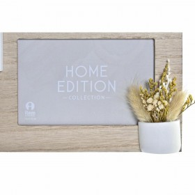 Cornice Portafoto DKD Home Decor Legno 39 x 3 x 41 cm Naturale Impianto (2 Unità)