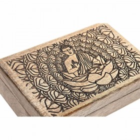 Scatola-Portagioie DKD Home Decor Marrone Marrone scuro Legno di mango 25 x 17 x 9 cm (2 Pezzi)