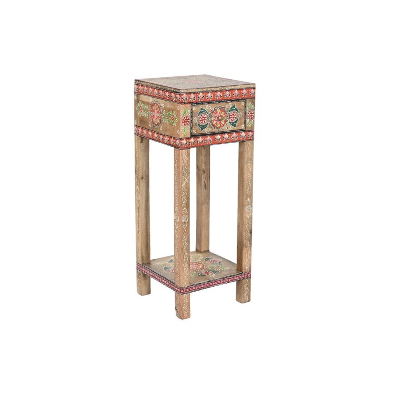 Tavolo aggiuntivo DKD Home Decor Multicolore Naturale Legno di mango 30,5 x 31 x 80,5 cm