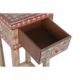 Tavolo aggiuntivo DKD Home Decor Multicolore Naturale Legno di mango 30,5 x 31 x 80,5 cm