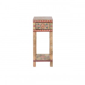 Tavolo aggiuntivo DKD Home Decor Multicolore Naturale Legno di mango 30,5 x 31 x 80,5 cm