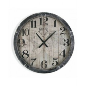 Orologio da Parete Versa Map World Legno MDF (6,5 x 76,5 x 76,5 cm)