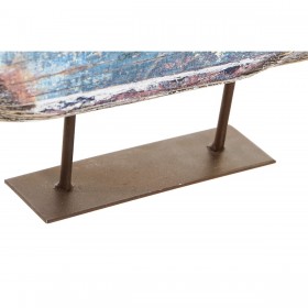 Statua Decorativa DKD Home Decor Azzurro Bianco Barco 25 x 4 x 24 cm