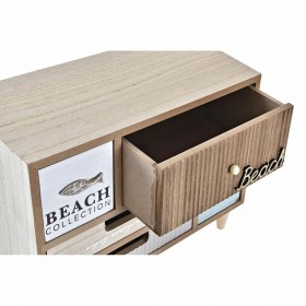 Scatola-Portagioie DKD Home Decor 29 x 14 x 22 cm Legno Marrone Turchese
