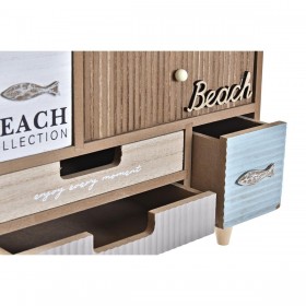 Scatola-Portagioie DKD Home Decor 29 x 14 x 22 cm Legno Marrone Turchese