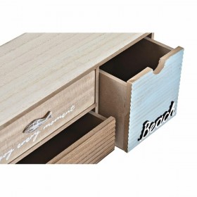 Scatola-Portagioie DKD Home Decor Marrone Turchese Legno 34 x 13 x 16 cm