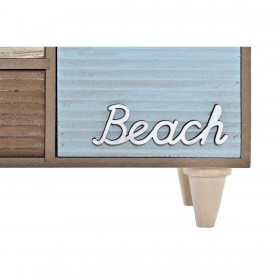 Scatola-Portagioie DKD Home Decor Marrone Turchese Legno 34 x 13 x 16 cm