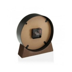Orologio da Tavolo Versa Nero Legno MDF (20 x 20 x 6 cm) (Ø 20 cm)