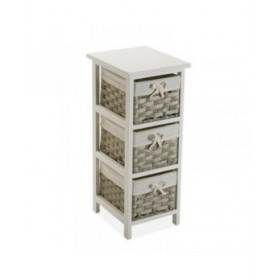 Cassettiera multiuso Versa Pompei 29 x 62 x 25 cm Bianco
