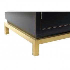 Credenza DKD Home Decor Nero Dorato Metallo Pioppo 150 x 50 x 80 cm