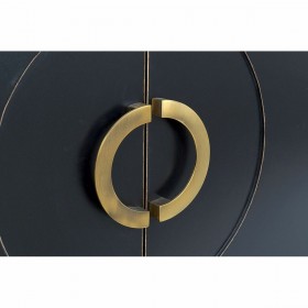 Credenza DKD Home Decor Nero Dorato Metallo Pioppo 150 x 50 x 80 cm
