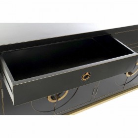 Credenza DKD Home Decor Nero Dorato Metallo Pioppo 150 x 50 x 80 cm