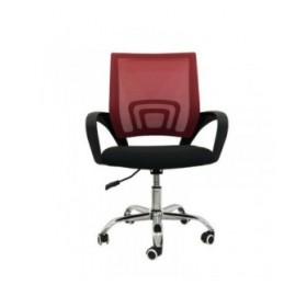 Poltrona da Ufficio Versa Nero Rosso Multicolore 51 x 58 cm
