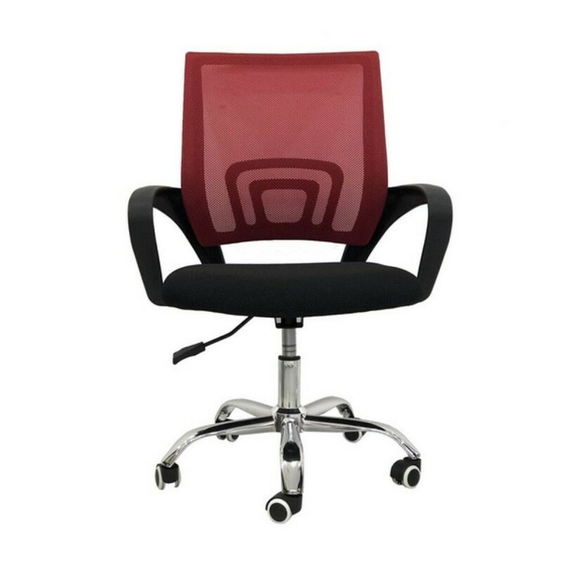 Poltrona da Ufficio Versa Nero Rosso Multicolore 51 x 58 cm