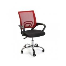 Poltrona da Ufficio Versa Nero Rosso Multicolore 51 x 58 cm