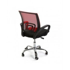 Poltrona da Ufficio Versa Nero Rosso Multicolore 51 x 58 cm