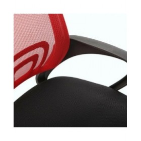 Poltrona da Ufficio Versa Nero Rosso Multicolore 51 x 58 cm