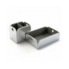 Svuotatasche Versa Argento Ecopelle Metallo (13 x 6,5 x 20 cm)