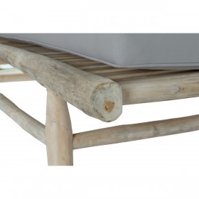 Lettino DKD Home Decor Naturale Teca Poliestere Grigio chiaro (209 x 86 x 35 cm)