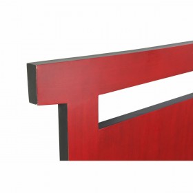 Testiera del Letto DKD Home Decor Nero Rosso Legno Abete Legno MDF 160 x 4 x 120 cm
