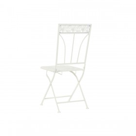 Sedia da giardino DKD Home Decor Bianco Metallo 40 x 48 x 93 cm