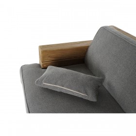Divano DKD Home Decor Grigio Naturale Alpino 224 x 95 x 82 cm