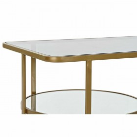 Tavolino da Caffè DKD Home Decor Metallo Cristallo 90 x 50 x 35 cm