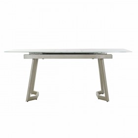 Tavolo da Pranzo DKD Home Decor Cristallo Dorato Metallo Bianco (140 x 80 x 76 cm)