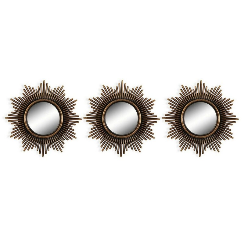 Set di Specchi Versa 25 x 25 cm Multicolore Da muro (3 Pezzi) (3 Unità) (3 pcs)