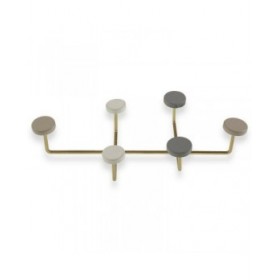 Appendiabiti Versa Multicolore Metallo Resina Legno MDF 6,5 x 22 x 41 cm (6,5 x 22 x 41 cm)