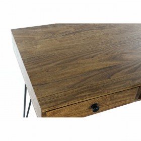 Scrivania DKD Home Decor 115 x 55 x 76 cm Naturale Nero Metallo