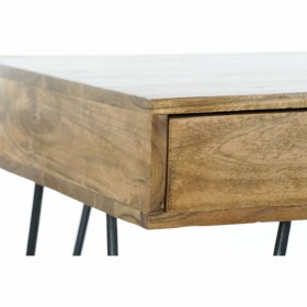 Scrivania DKD Home Decor 115 x 55 x 76 cm Naturale Nero Metallo