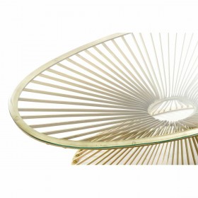 Tavolo aggiuntivo DKD Home Decor Dorato Cristallo Acciaio 138 x 66 x 46 cm